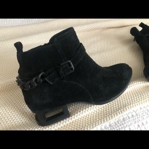 Jeffrey Campbell suede Axel booties